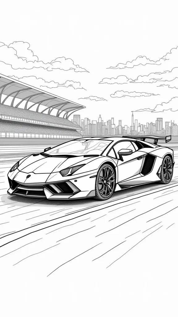 Páginas para colorear de Lamborghini duras